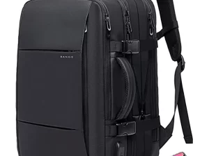 BANGE BG-1908D Large Capacity Expandable Multi-Purpose Business & Travel Backpack (Black)