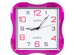Turban SQ Curve Wall Clock – Magenta
