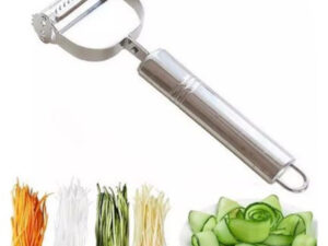Vegetable Cutter and Peeler Stainless Steel Peeler Fruit Spud Speed Slicer Cutter Silver
