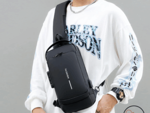 Men Anti-Theft Waterproof Crossbody Bag – Sports, Travel & Business Use