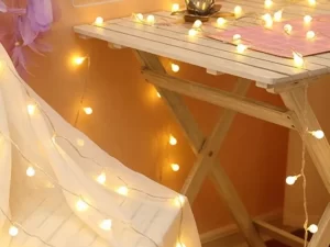 Warm White Snow Ball Fairy Lights – Waterproof Decorative Set (28 Pieces)