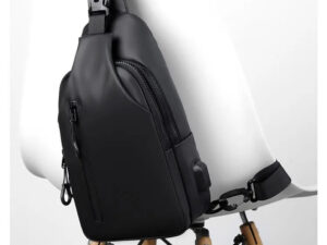 Men’s Shoulder Bag – Waterproof Oxford Crossbody Double Layer Zipper Bag