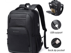 BANGE 1921 Large Capacity 15.6-Inch Laptop Backpack (Black)