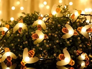 Honey Bee Warm White Fairy Lights – 20 Piece Decorative Set