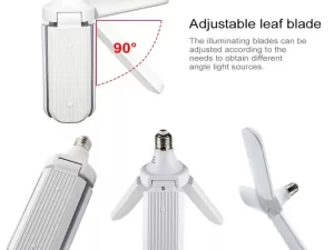 Home Energy-Saving High Brightness Pendant Light – Foldable Fan Blade LED Garage Light (New)