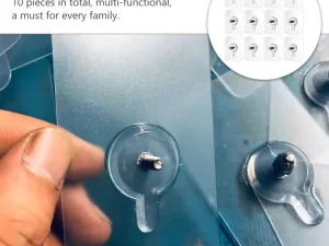 10 PCS Punch-Free Seamless Adhesive Wall Screw Hooks | Non-Trace Hanging Kit