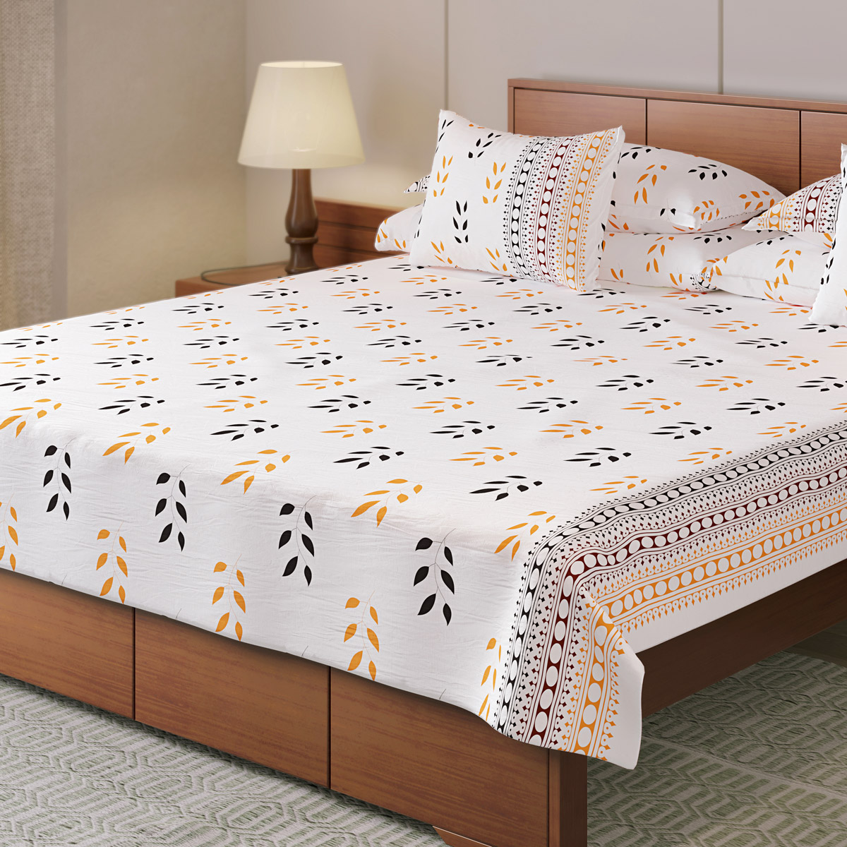 0648034_regal-bed-sheet-yellow-black-leaf