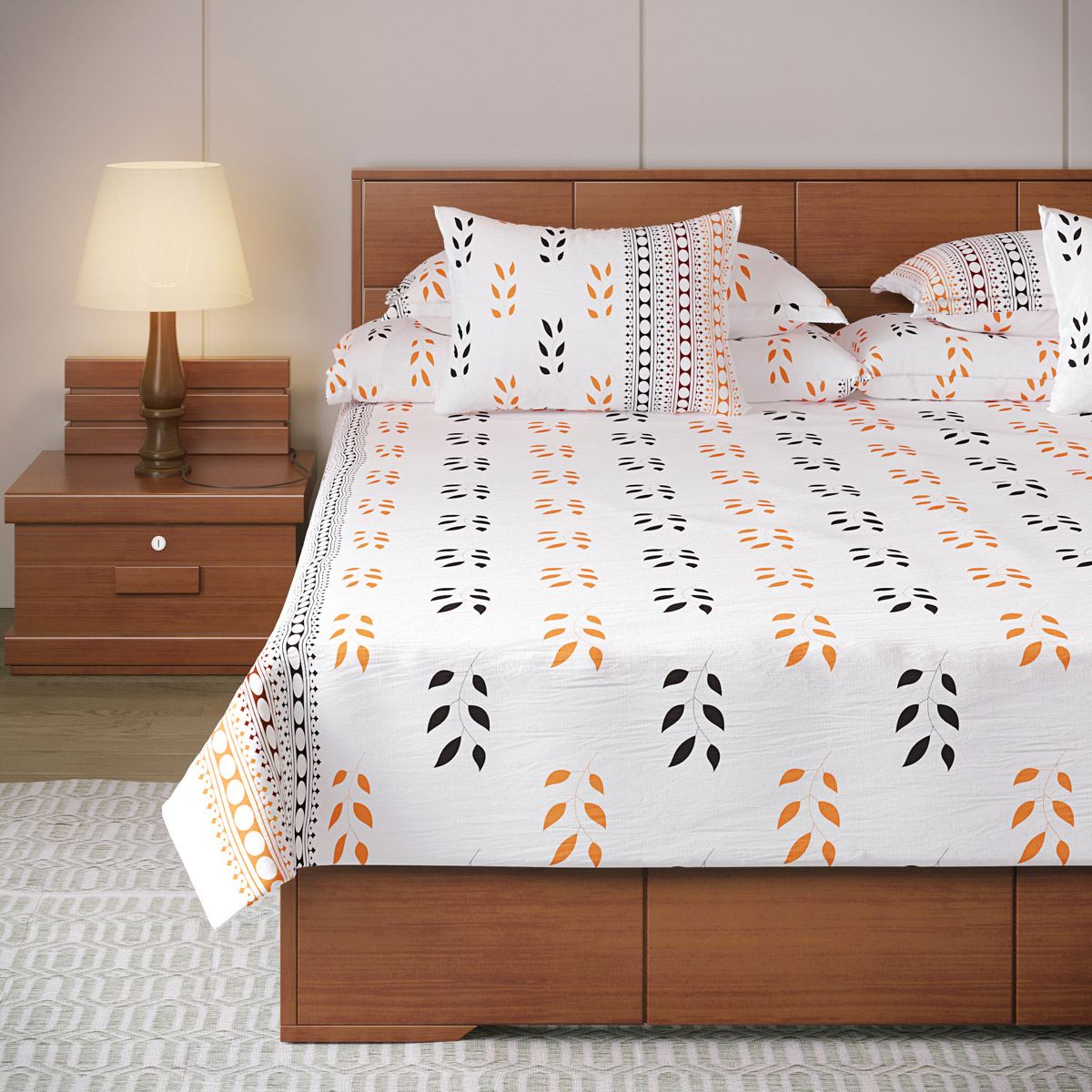 0648036_regal-bed-sheet-yellow-black-leaf