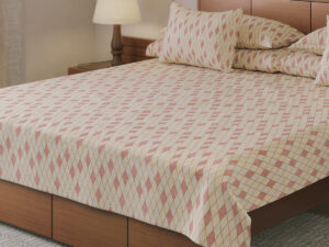 Regal Bed Sheet – Peach Sparkles