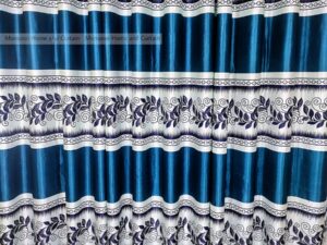 Curtain Porda – Synthetic Indian Window Protector (Midnight Blue Art, 4 Kuchi Design)