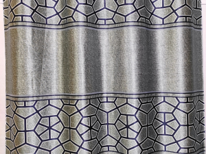 Curtain Porda – Synthetic Indian Window Protector (Dark Ash Art, 4 Kuchi Design)