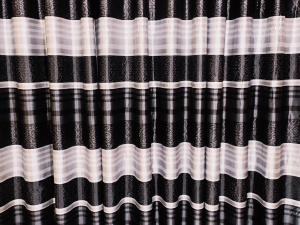 Curtain Porda – Synthetic Indian Window Protector (Blue Classy Art, 4 Kuchi Design)