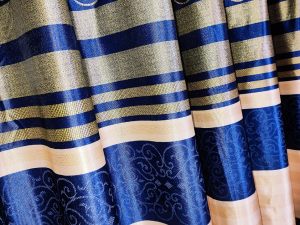 Curtain Porda – Synthetic Indian Window Protector (Black Classy Art, 4 Kuchi Design)