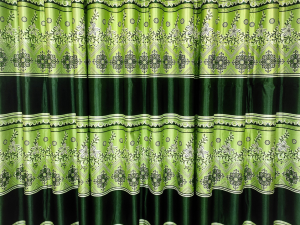 Curtain Porda – Synthetic Indian Window Protector (Green Grap Art, 4 Kuchi Design)