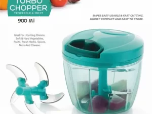 রান্নাঘরের জন্য 900ml হ্যান্ড চপার দ্রুত কাটার – (5 টি স্টেইনলেস স্টিল ব্লেড)