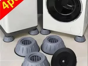 4Pcs Anti-Vibration Feet Pads – Washing Machine & Dryer Rubber Mat (Non-Slip Universal Stand)