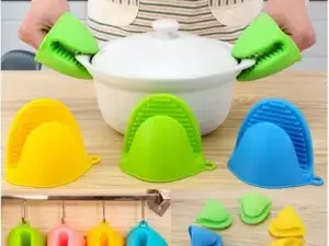 2 Pcs Grip Oven Pot Holder – Silicone Heat Resistant Gloves