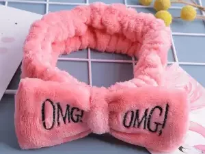 Colorful Women Bow Hair Band – OMG Letters Wash Face Headband