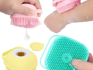 1Pcs – Silicone Massage Bath Brush (Multicolour)