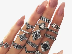 15 Pieces Rings Set – Finger Rings for Women