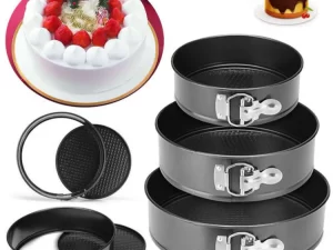 Nonstick Cake Mould Set – 3 Pcs (Black Colour)