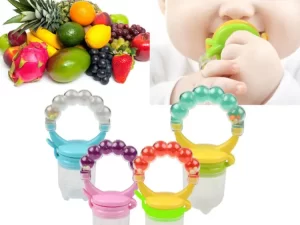 Junjuni Baby Food Feeder & Teether – Fresh Fruit, Vegetable & Meat Soother for Infants