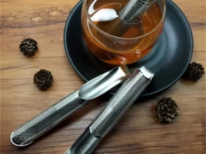 Silver Hanging Tea Infuser – 304 Stainless Steel Tea Tube Stick Filter | Premium Tea Brewing Gadget