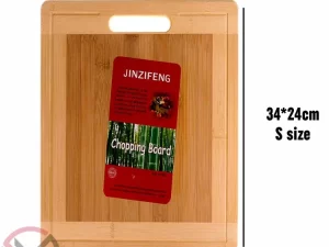 JINZIFENG Bamboo Chopping Board – 34cm x 24cm Premium Cutting Board