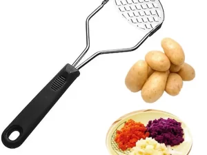 Stainless Steel Potato Masher & Juicer – Easy-to-Use Fruit & Vegetable Press Tool