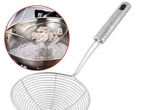 Tarjali Deep Fry Jhara – Mesh Laddle Skimmer with Handle (3 Sizes, 1 Pcs)