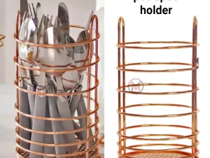 Highly Vital Dependable Industries Kitchen Storage Cutlery Holder – Golden / Silver