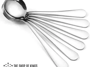 Big Size Stainless Steel Soup Spoon Set – 6 Pieces