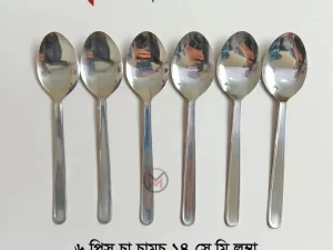 Sara 6 Pcs Stainless Steel Tea Spoon – 14cm Silver