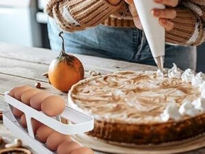 Egg Tray for Space Saving and Durable Storage Solution with Gravity Fed Design Ideal for Fridge and Pantry