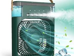Rechargeable and Portable Cooler Fan with Purifying Spray Fragrance 180 Degree Rotation