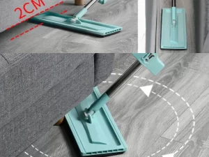 Mops Magic Self Wringing Mop 360 Spin and Hand Wash Free Multipurpose Flat Floor Mop with 2 Washable Pads for Home Office Floor Cleaner Flat Mop