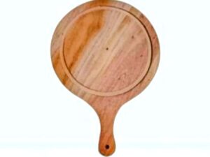 Simple Style Wooden Round Shaped Pizza Tray / Chopping Board (9 Inch, 2 Pcs) – Elegant & Multi-Purpose Kitchen Essential
