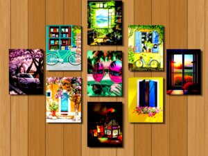 Home Decor 9pcs PVC Calligraphy Wallboard – Elegant Wall Art