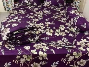Luxury Twill Cotton King Size Bed Sheet - 4 Pieces Set