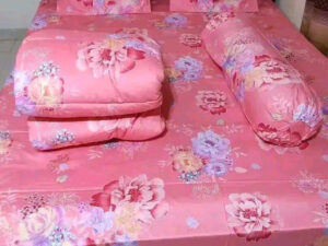 Luxury Twill Cotton King Size Bed Sheet - 4 Pieces Set