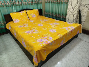 Luxury Twill Cotton King Size Bed Sheet - 4 Pieces Set