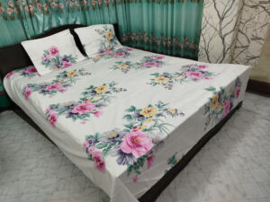 Luxury Twill Cotton King Size Bed Sheet - 4 Pieces Set