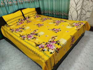 Luxury Twill Cotton King Size Bed Sheet - 4 Pieces Set