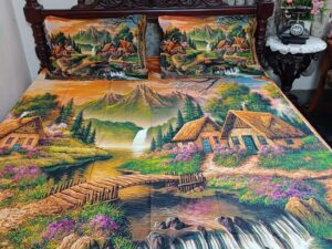 King Size Luxury Panel Bed Sheet With Two Pillow Covers