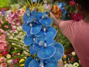 Artificial Flower Orchid With Trendy Vase