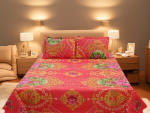 Double Bed Sheet with Two Pillow Covers