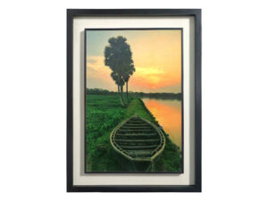 Wooden Photo Frame Canvas Sunset 21 x 17 Inch