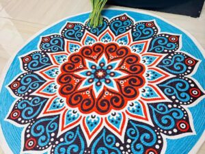 3ft Cotton Print Floor Mat / Rugs