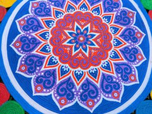 Jute & Cotton Print Chaka Mat/Rugs