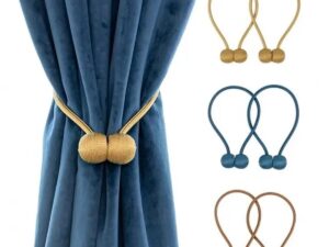 2 Pcs Set Magnetic Pearl Ball Curtain Hook Holder Tiebacks